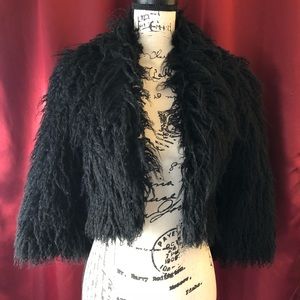 Bebe black fur jacket